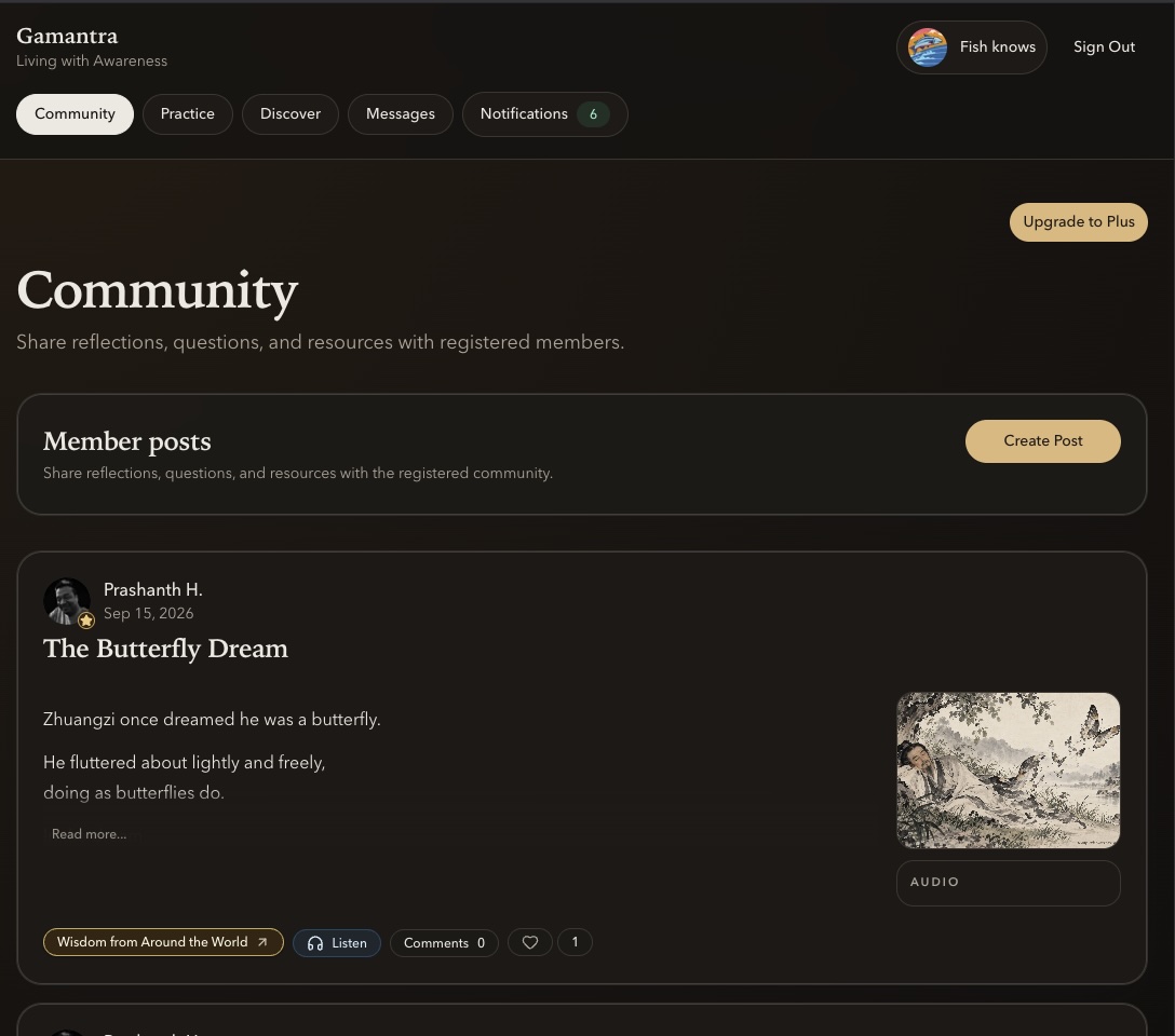 Gamantra web application on desktop browser